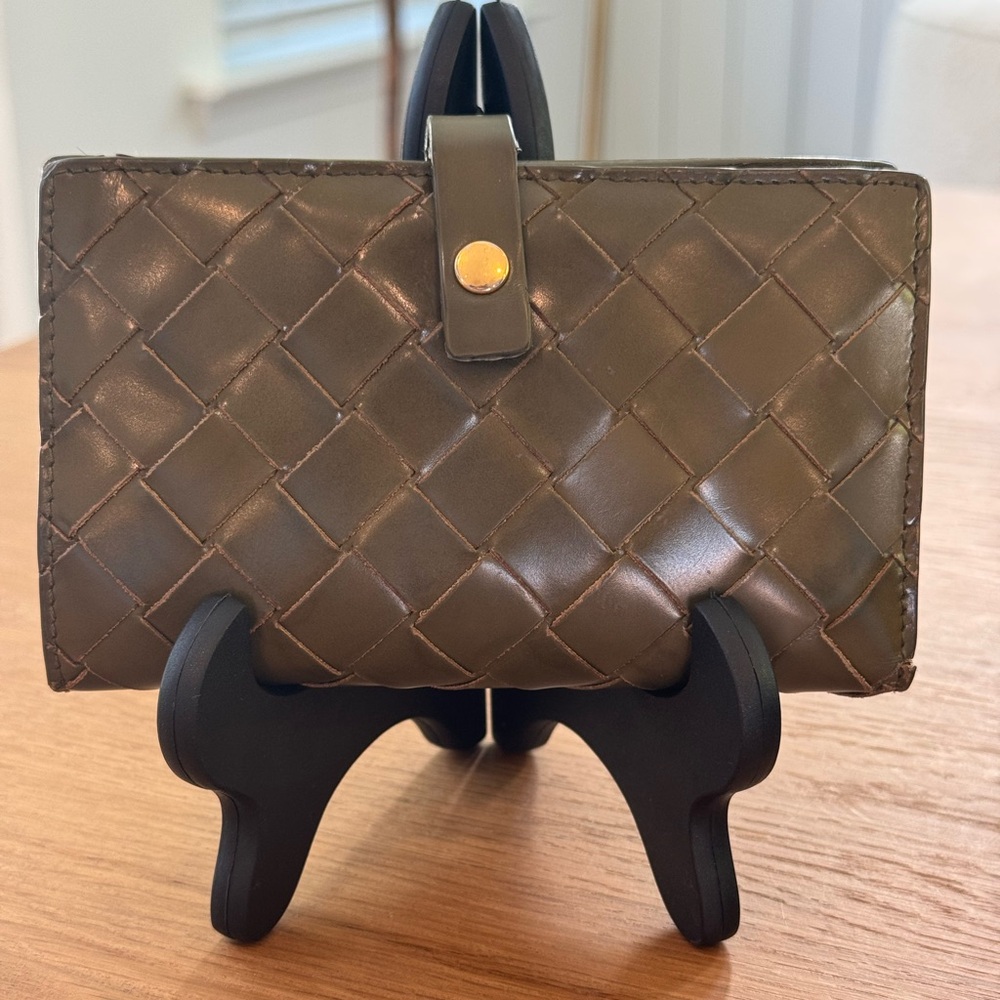 Bottega Veneta Intrecciato Wallet - Olive Green
